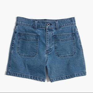 Madewell high rise patch pocket denim shorts